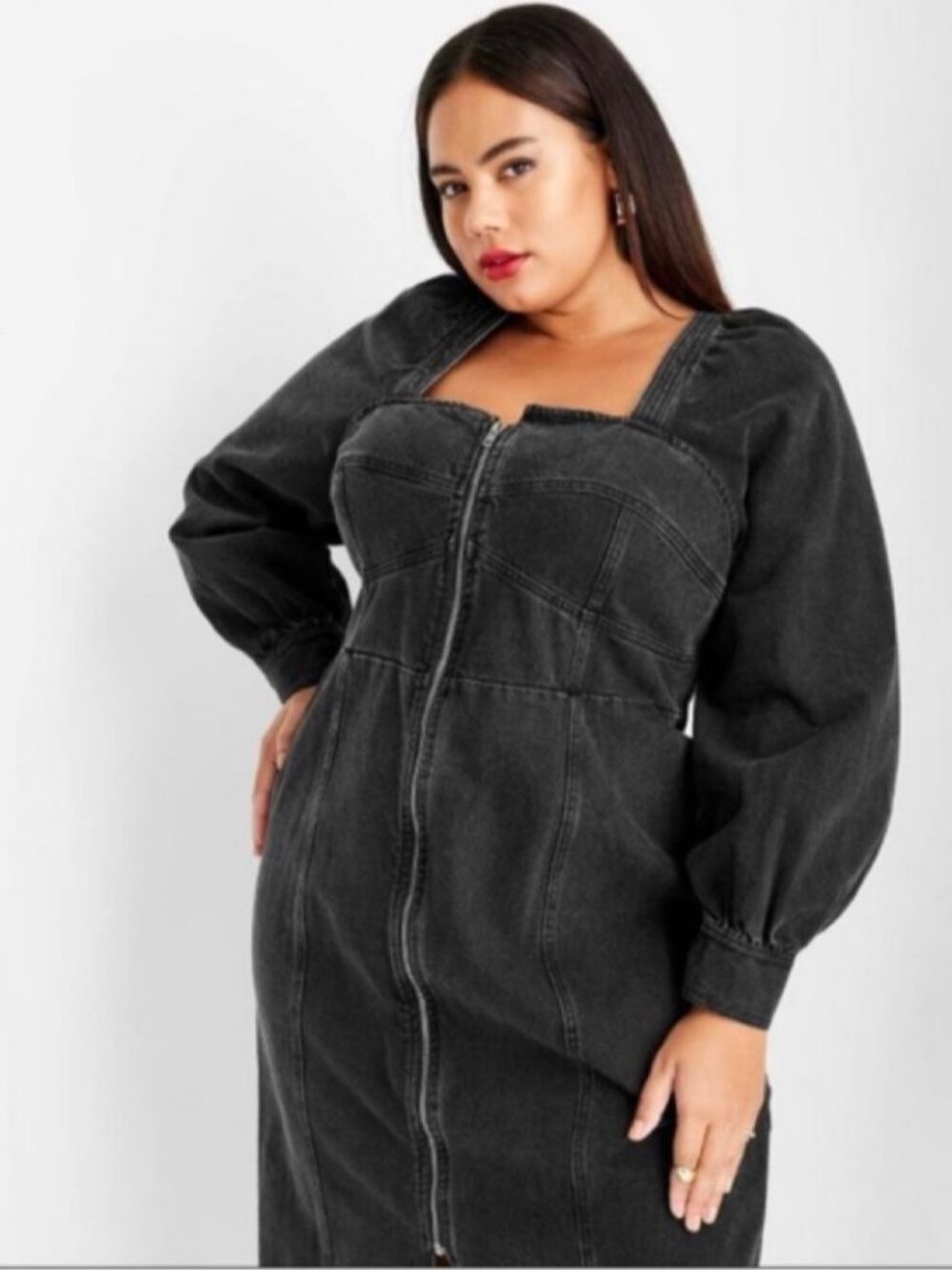 Future Collective Denim Midi Dress